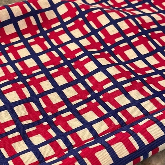 Diane Von Furstenberg Straight Leg Plaid Trousers Pants size 6 - Picture 3 of 7